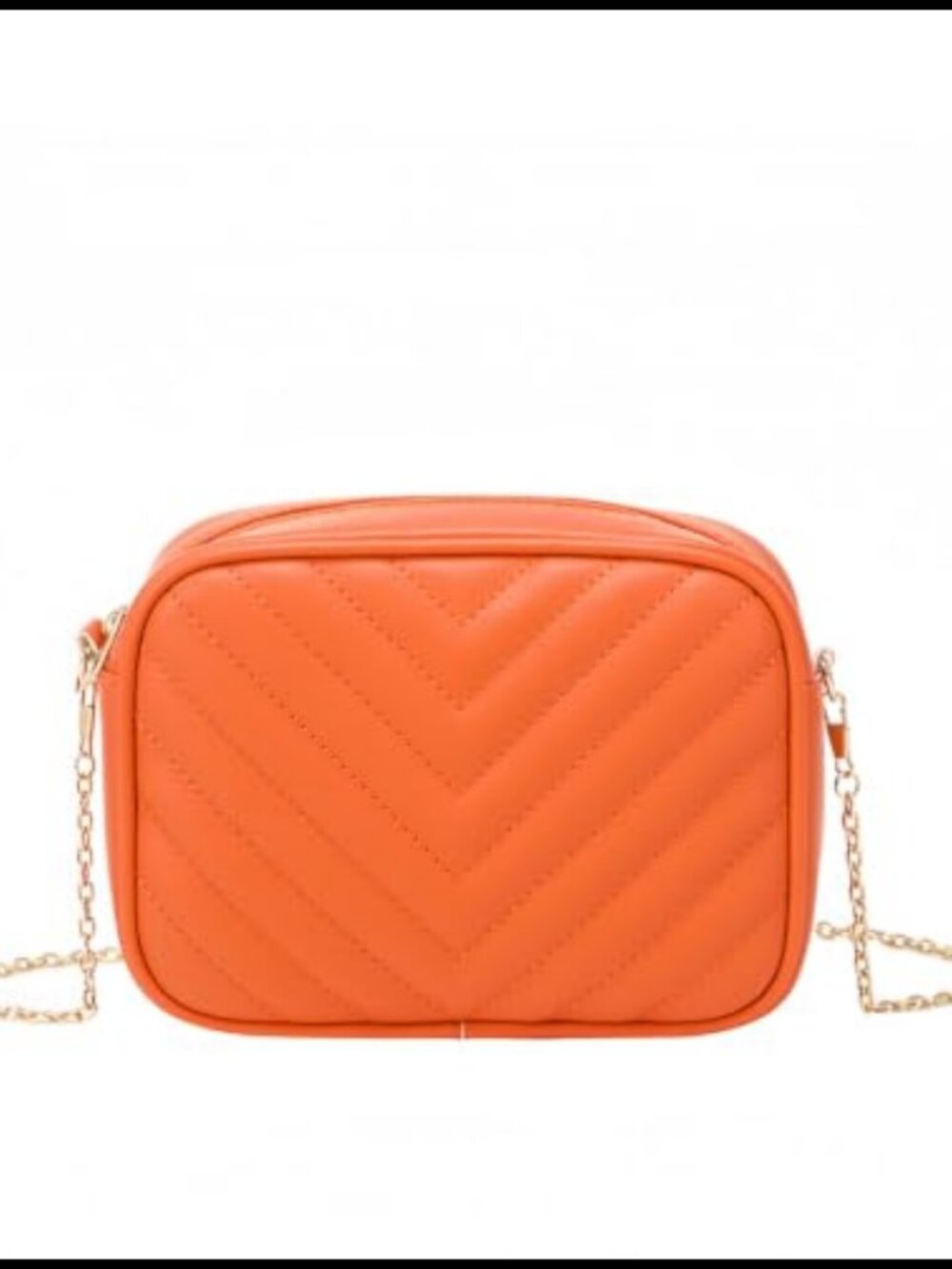 PU Leather Quilted Crossbody Bag Mini Purse Detachable Chain Strap